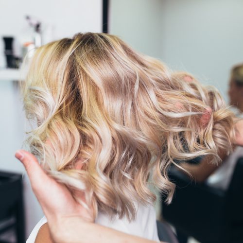 Beautiful,Hairstyle,Of,Young,Woman,After,Dying,Hair,And,Making